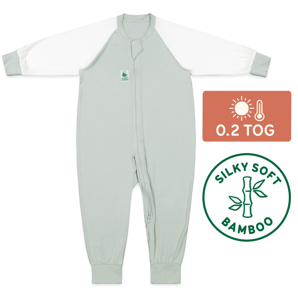 Sleepsuit / 0.2 Tog Long Sleeve / Jade Mist (Bamboo)