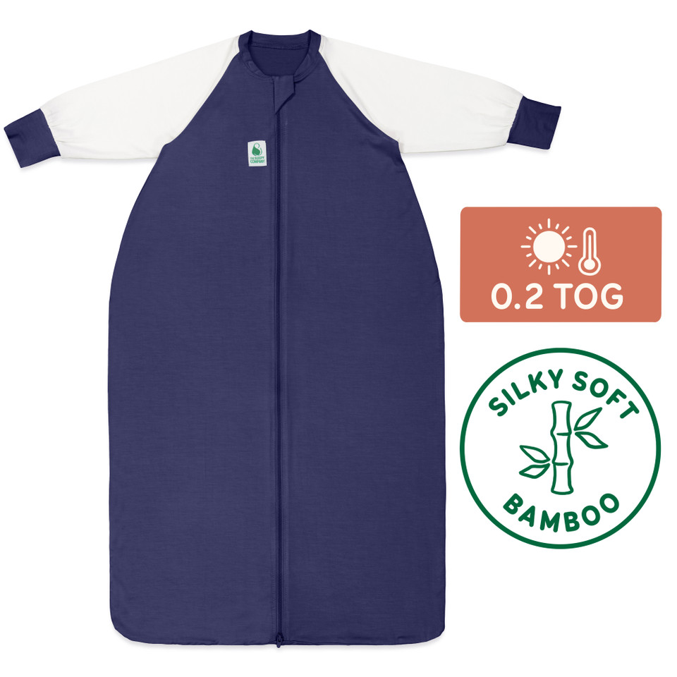 Sleeping Bag / 0.2 Tog Long Sleeve / Navy (Bamboo)