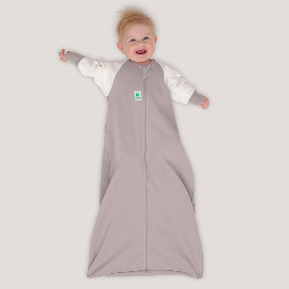 Sleeping Bag / 1.5 Tog Long Sleeve / Grey (Cotton Fleece)