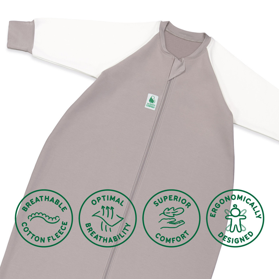 Sleeping Bag / 1.5 Tog Long Sleeve / Navy (Cotton Fleece)