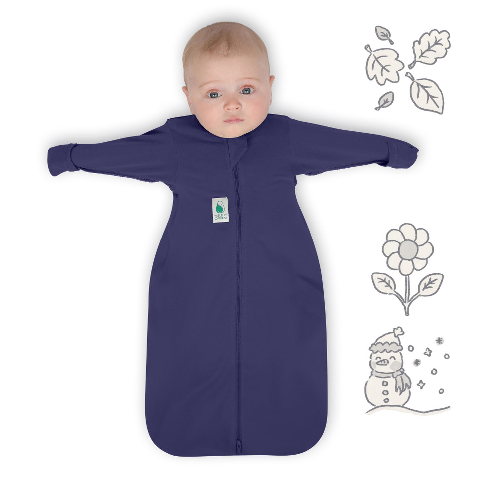 2-IN-1 Swaddle Transition Sleep Bag / Warm Weight 1.5 Tog / Navy