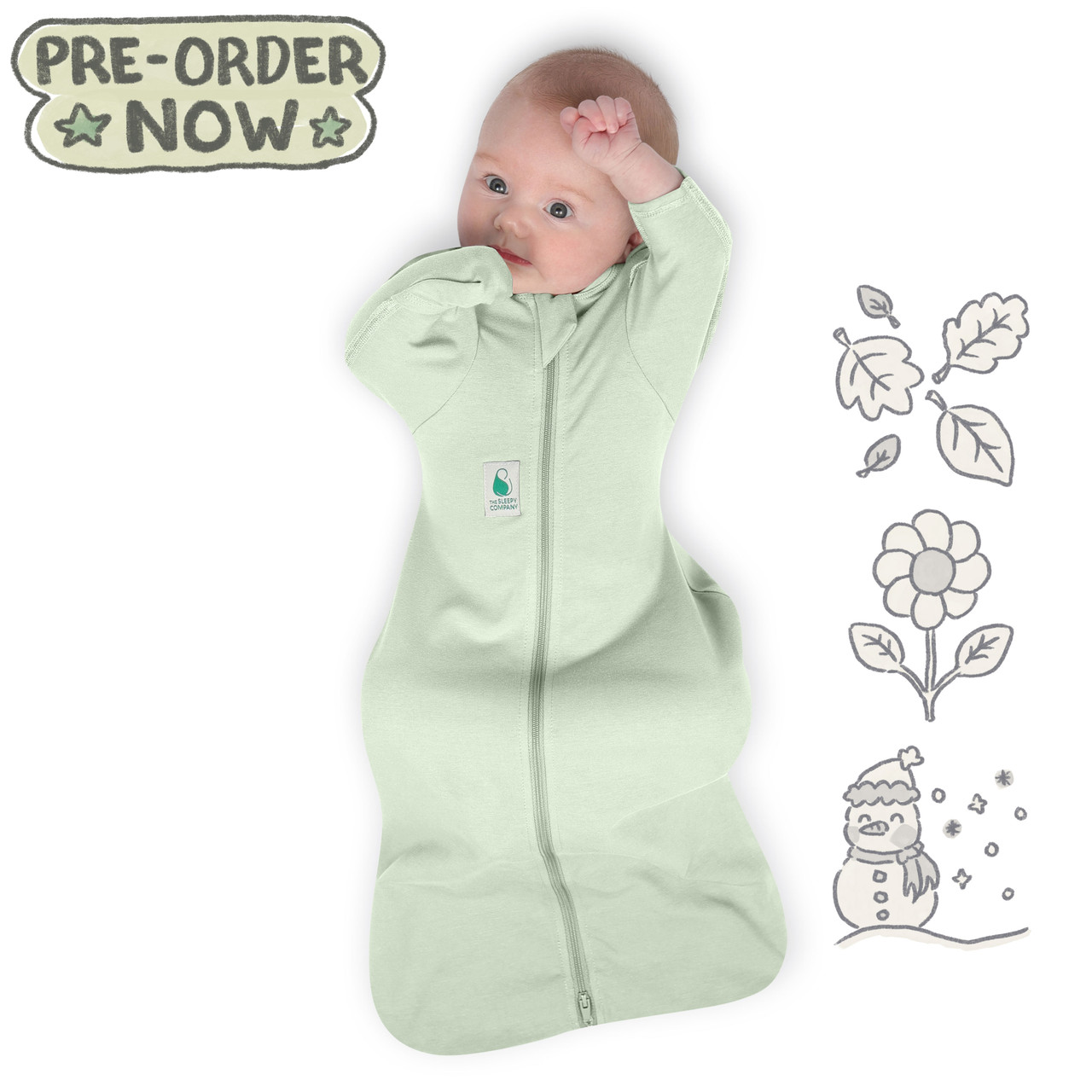 FX (Fetal Flex) Swaddle / Warm Weight 1.5 Tog / Mint