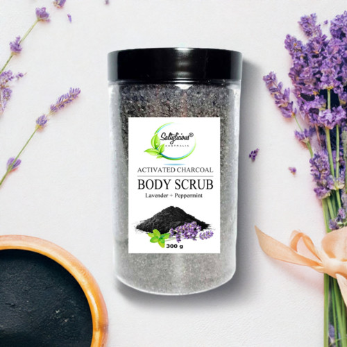 Activated Charcoal Lavender And Peppermint Premium Body Scrub