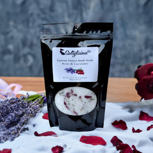 Rose & Lavender Premium Epsom Bath Soak 500 Gram