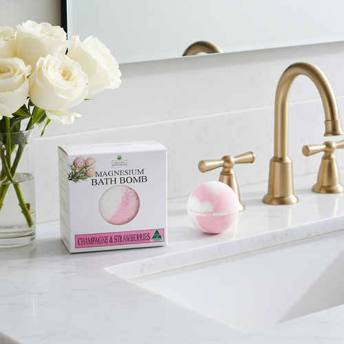 Champagne & Strawberries Magnesium Bath Bomb