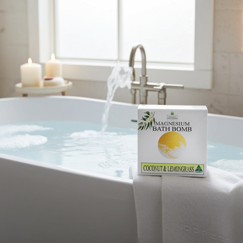 coconut & lemongrass bath bomb