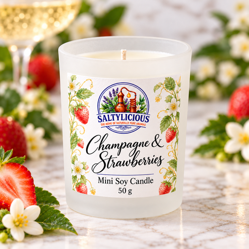 Champagne & Strawberries Mini Soy Candle 50 Gram