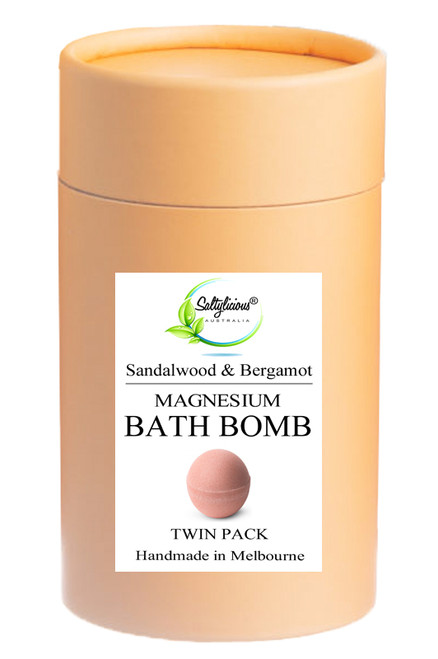 Sandalwood & Bergamot Magnesium Bath Bomb TWIN PACK