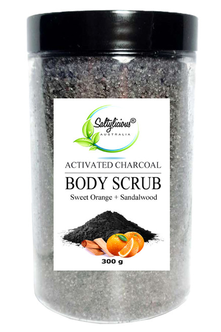 Activated Charcoal Body Scrub with Sweet Orange & Sandalwood 6 Units