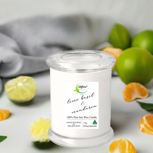 Lime Basil Mandarin Soy Candle 175 Gram
