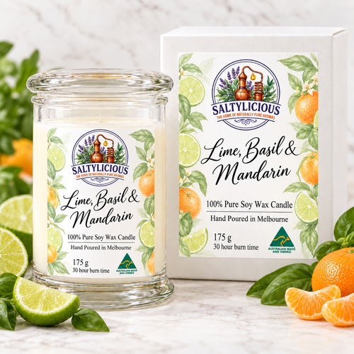 Lime Basil Mandarin Soy Candle 175 Gram
