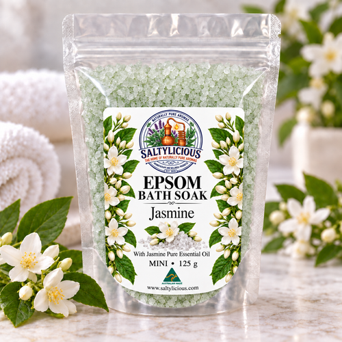 Jasmine Epsom Bath Soak Mini Sachet 125 Gram