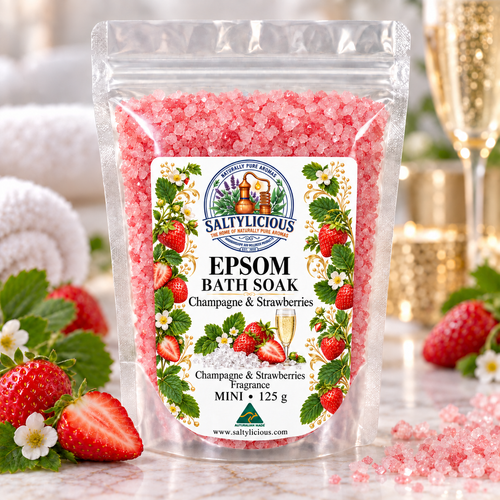Champagne & Strawberries Bath Soak Mini Sachet 125Gram