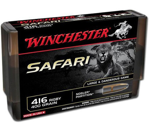 Winchester .416 Rigby Ammunition 400gr Nosler Partition - 20 Pack