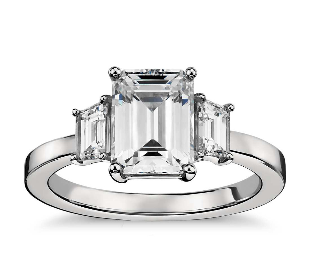 2.50 Carat Emerald-Cut Diamond Engagement Ring - Eliantte u0026 Co