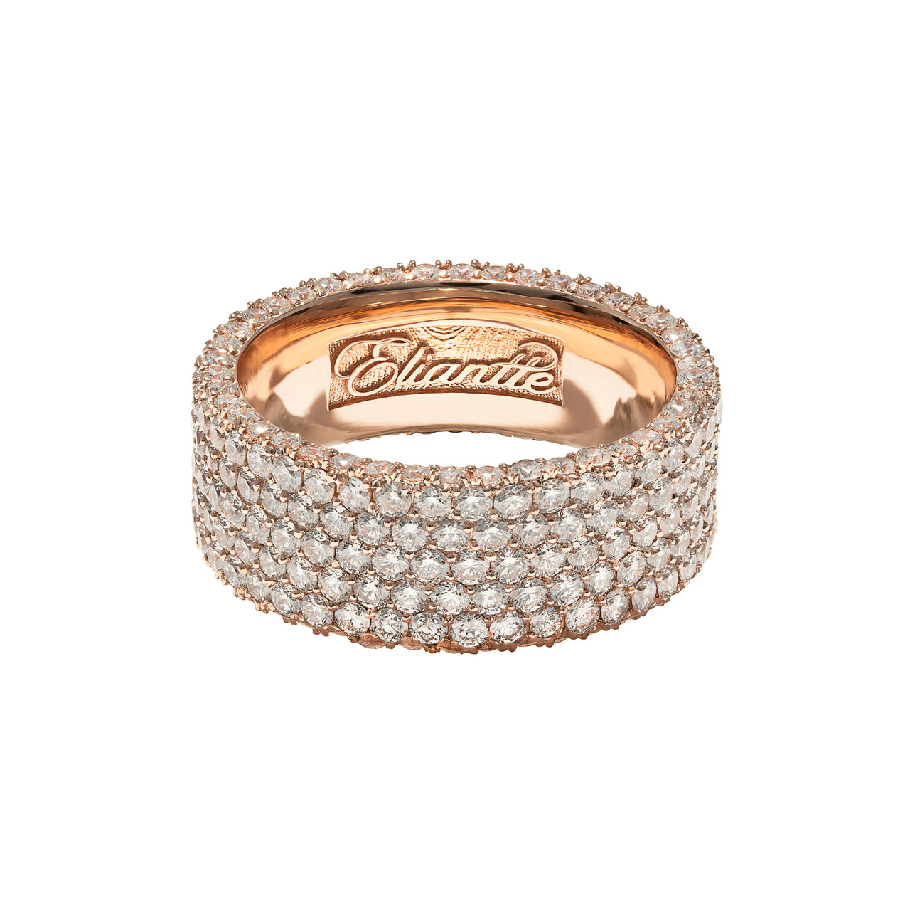 Rose gold store diamond eternity band