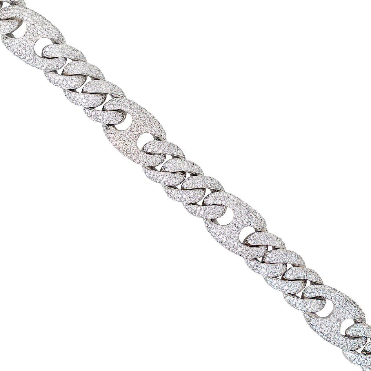 14K Yellow and White Gold Diamond Link Bracelet