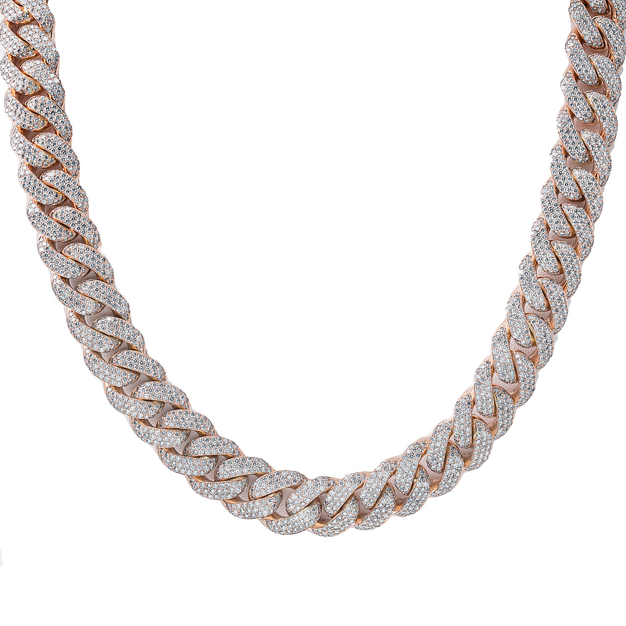 Miami cuban link chain rose gold Clearance