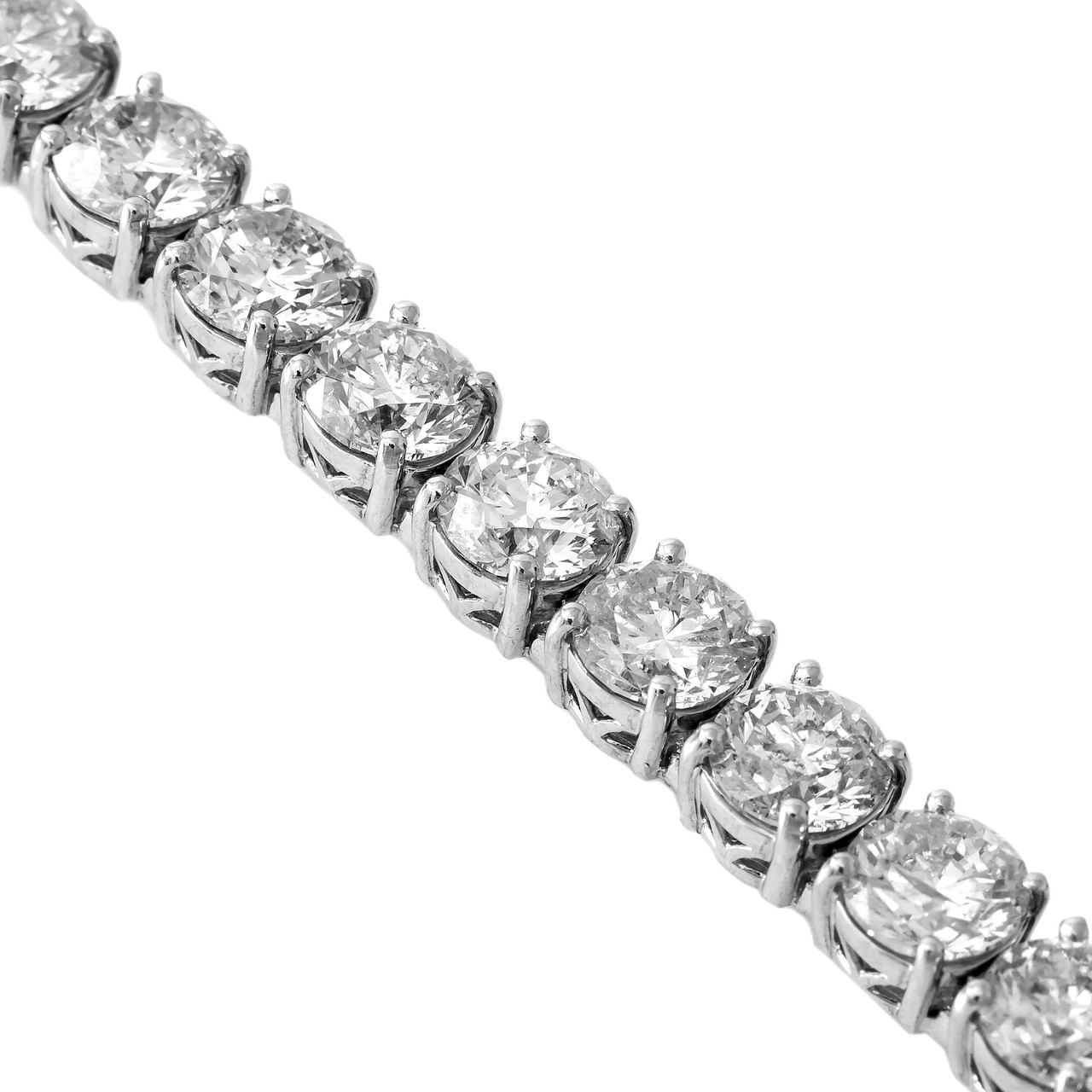 20 ctw Round Lab Grown Diamond Four-Prong Tennis Bracelet - 7 Inches -  Grownbrilliance