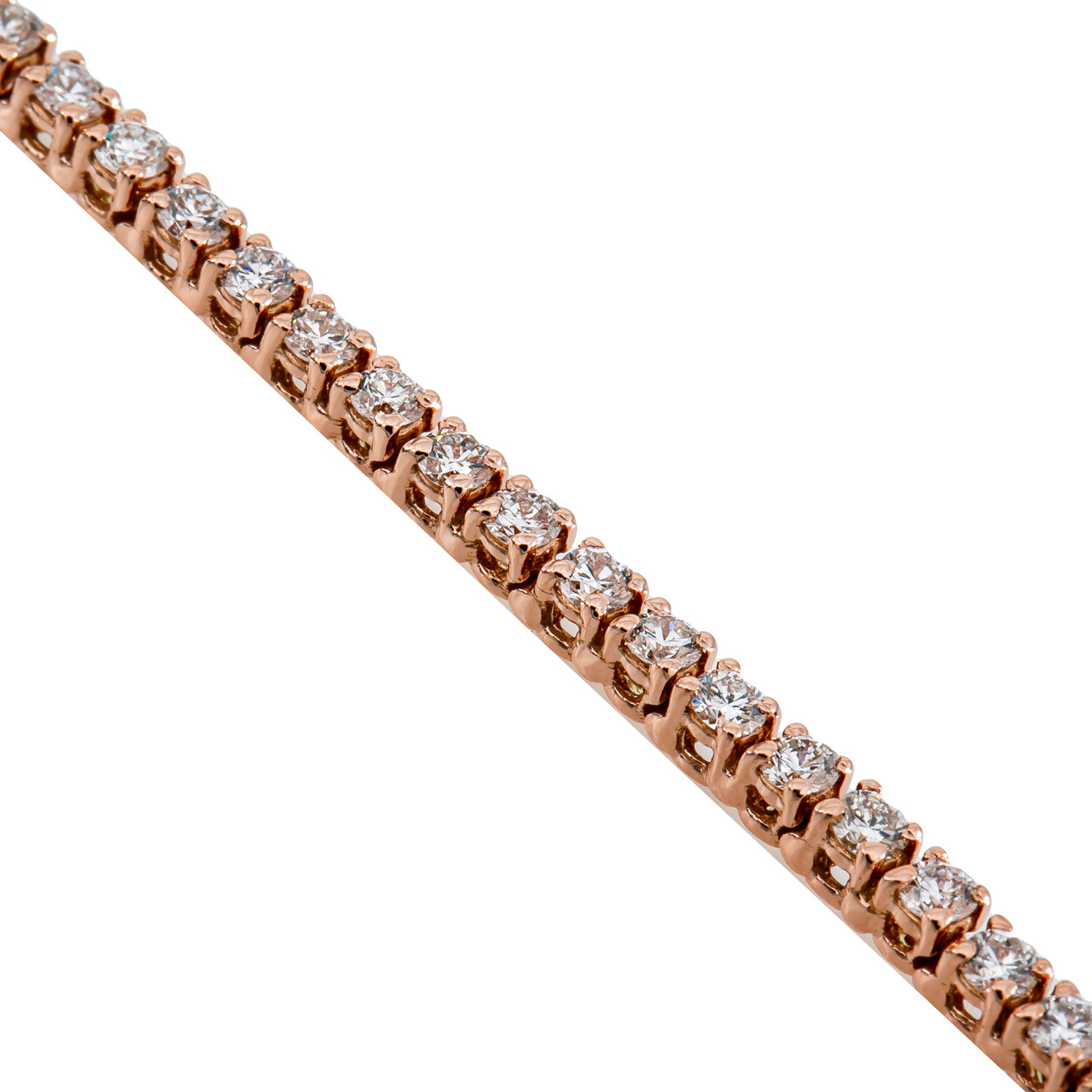 14K Rose Gold Diamond Tennis Bracelet