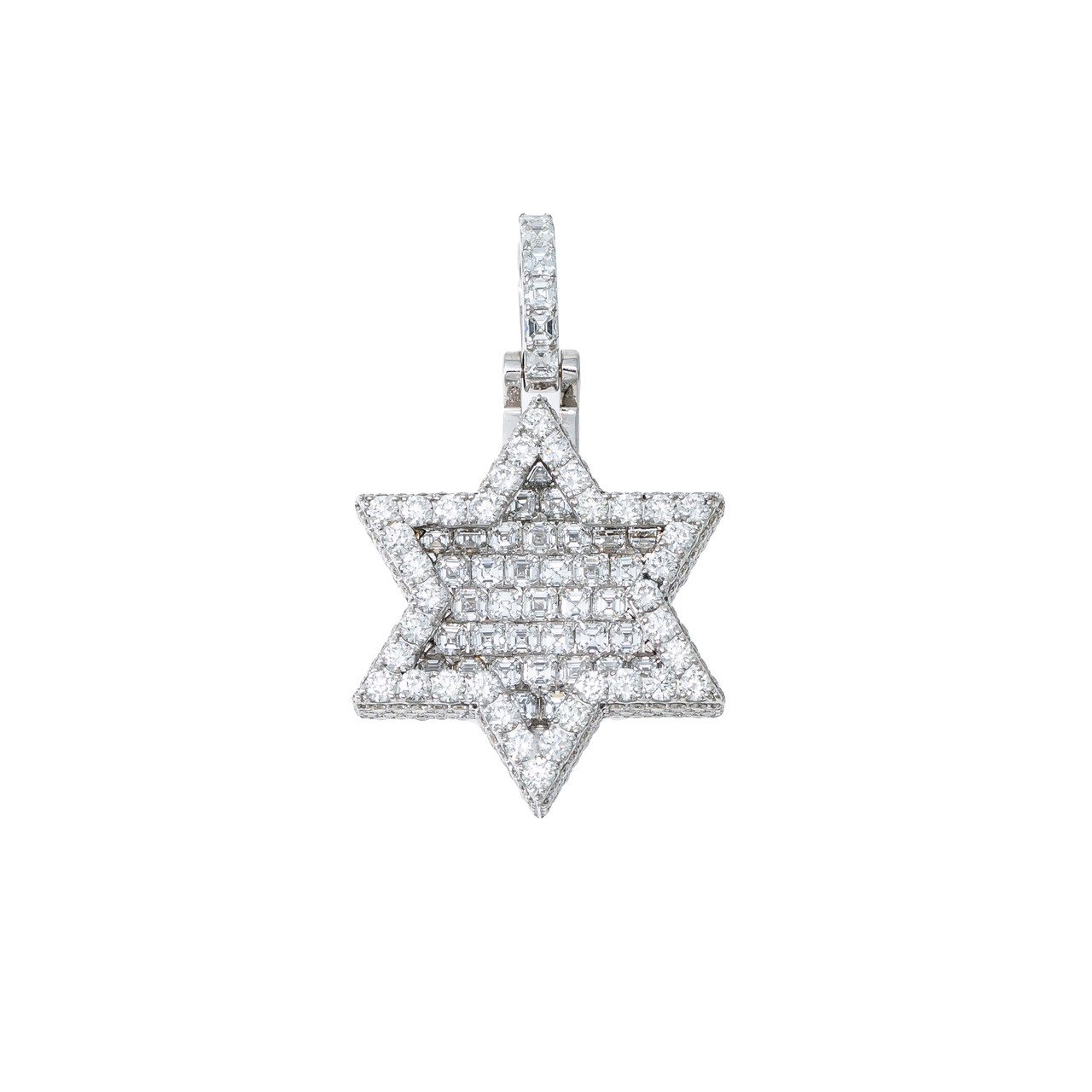 Gold diamond star on sale of david pendant