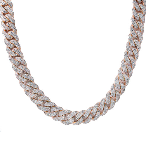 10MM White Gold Diamond Miami Cuban Link Chain - Eliantte & Co