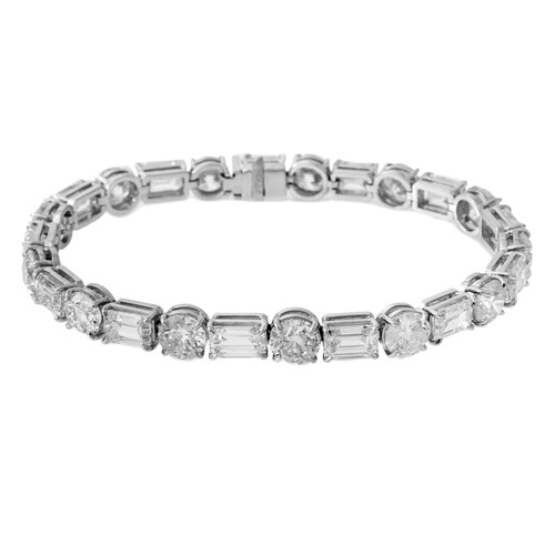 platinum modern tennis bracelet — Nancy Newberg Jewelry