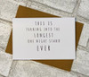 One Night Stand Card