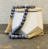 Navy Distressed Bead Garland