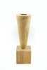 1in Wood Candle Holder Natural 7in