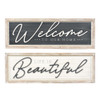 Welcome Beautiful Reversible Sign