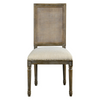 Square Maxwell Side Chair W/ Cane (French Linen)