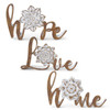 7.75 Inch Assorted HOPE HOME LOVE Tabletop Cutouts (3 Styles) (48)