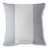 18 Inch Square Cotton Gray Pillow w/Thick White Stripe (12)