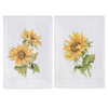 Assorted Double Sunflower Handpainted Cotton Guest Towels (2 Styles (96)