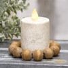 Wooden Round Bead Candle Ring