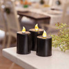 Black Gloss Pillar Candle, 2.5" x3.5"