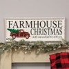 Farmhouse Christmas Truck Beaded Wood Sign