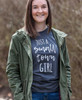 Just A Small Town Girl T-Shirt, Heather Dk. Gray, Large