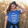 Small Town Girl T-Shirt, Heather Blue, Large