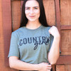 Country Girl T-Shirt, Olive Green, Small**