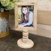 WOOD 5X7 PHOTO FRAME ON PEDESTAL