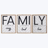 FAMILY WALL SIGN, 3 PCS/SET. WITH LIFT WORDS