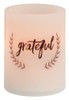 Grateful Pillar Candle, White