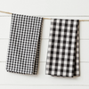 Black And White Buffalo Plaid Tea Towels SET/2