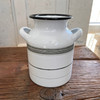 GREY STRIPE ENAMELWARE MILK CAN