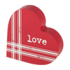Love Red Striped Heart