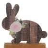Short Bunny With Pink Flower On Neck Cut Out