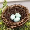 Twig & Vine Bird Nest w/Blue Eggs, 5.5"H