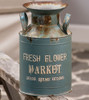 Vintage Fresh Flower Market Milk Can-Metal